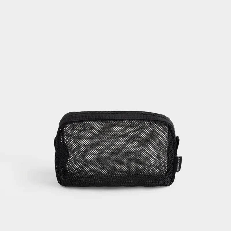Косметичка, 18х12 см, полиэстер, черная, Сетка, Easy Travel