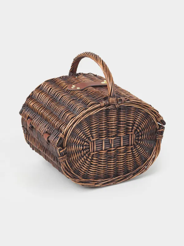 Корзина для пикника, 36х28 см, 2 перс, 10 пр, лоза, круглая, коричневая, Picnic, image-6