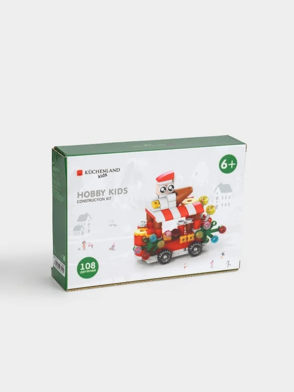 Конструктор, 10х8 см, 108 деталей, пластик, цветной, Рождественский прилавок, Hobby kids, image-4