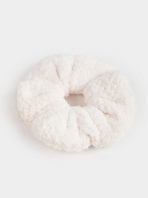 Резинка для волос, 13 см, флис, молочная, Ratine, image-1