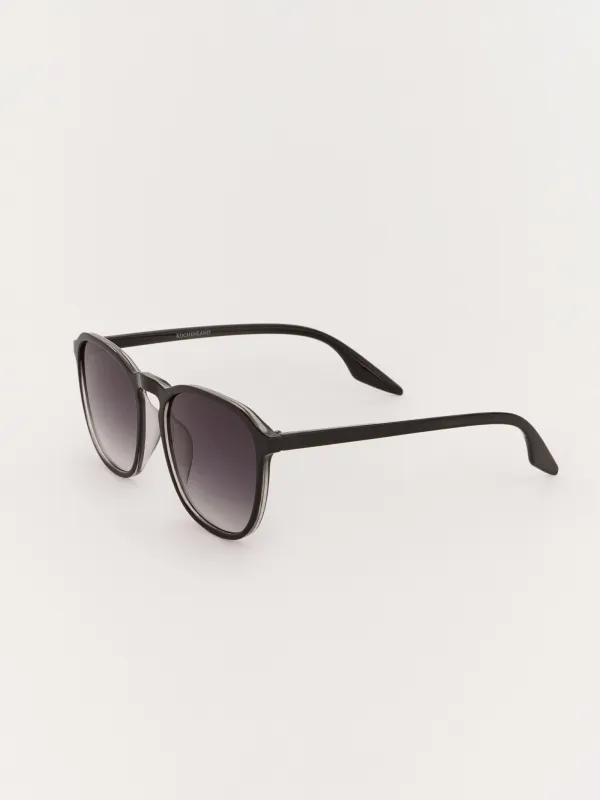 Очки солнцезащитные, пластик, прямоугольные, черные, Панто, Eyewear, image-1