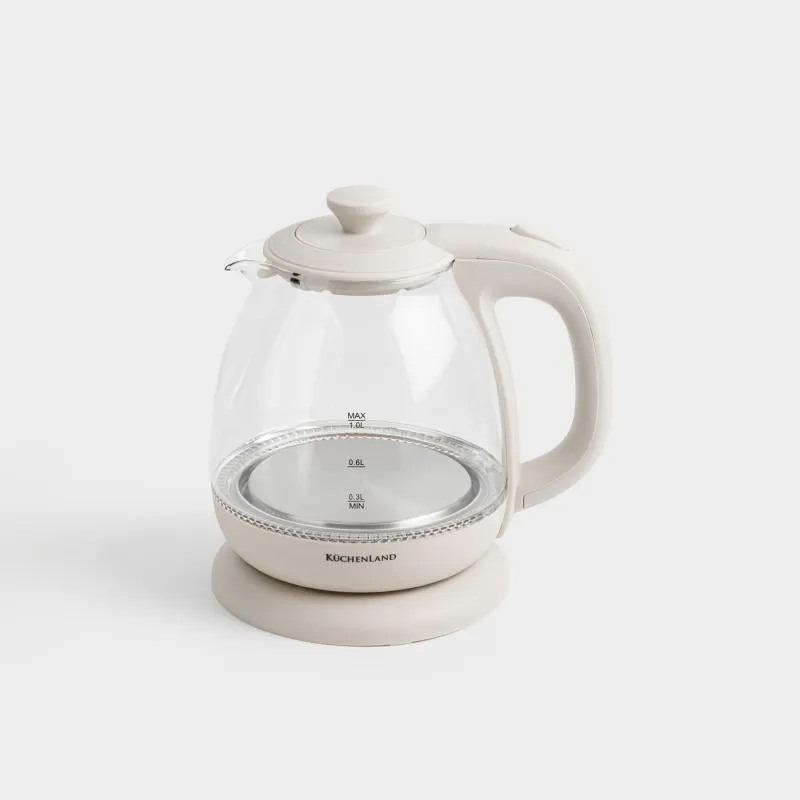 Чайник электрический, 1 л, 900-1100 Вт, с подсветкой, Progress plus