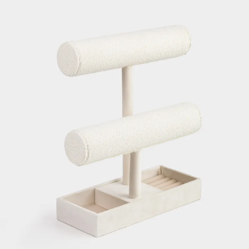 Держатель для часов и украшений, 24x28 см, букле/металл, молочный, Boucle, image-1