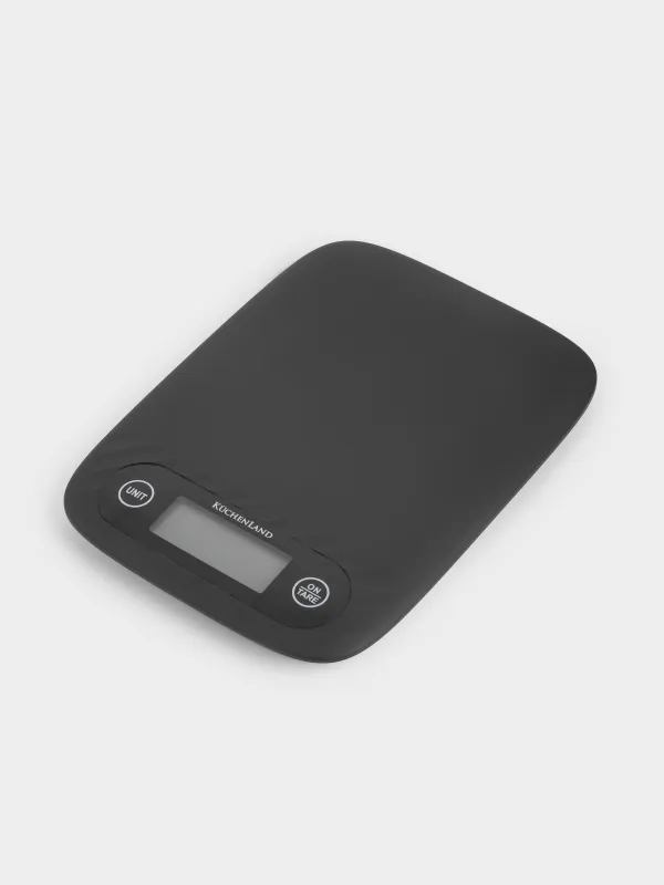 Весы кухонные, 22х16 см, электронные, подвесные, пластик/резина черные, Libra, image-1