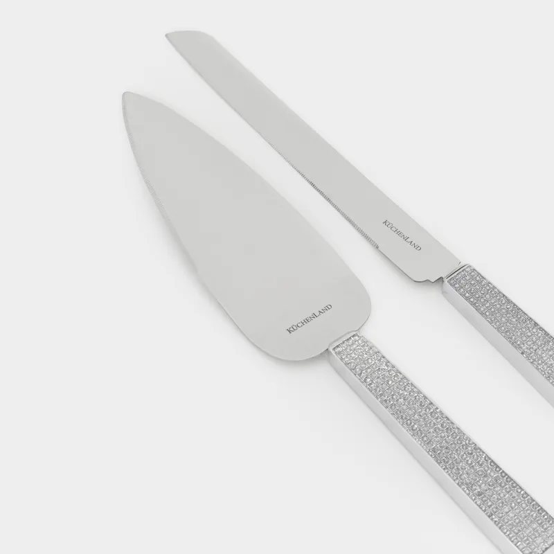 Приборы для сервировки торта, 2 пр, лопатка/нож, сталь, Winter antarctica, image-5