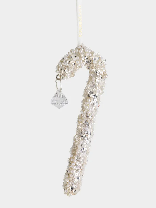 Игрушка елочная, 14 см, Трость с кристаллом, Figure sparkle, image-0