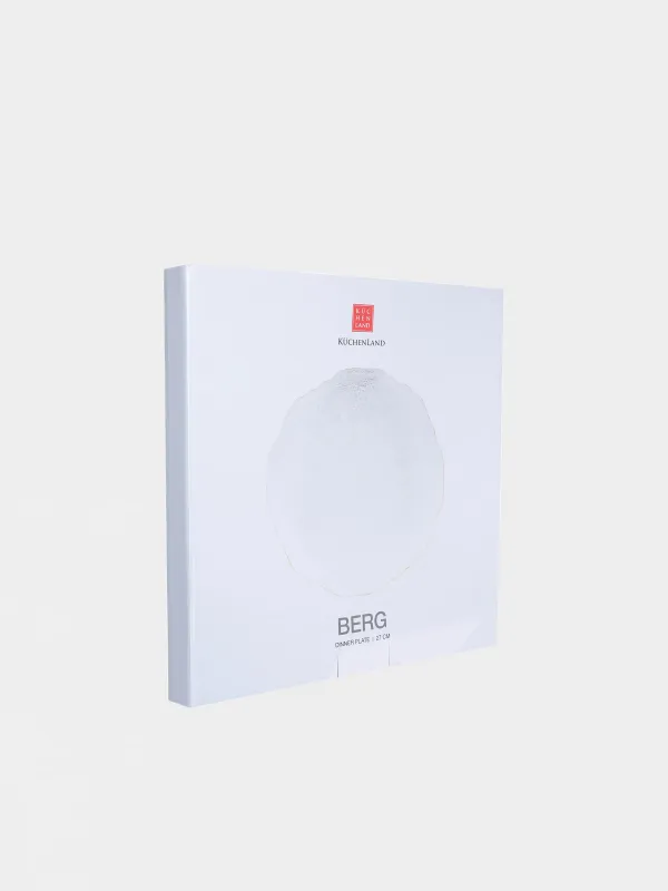 Тарелка обеденная, 27 см, стекло, с золотистым кантом, Berg, image-2