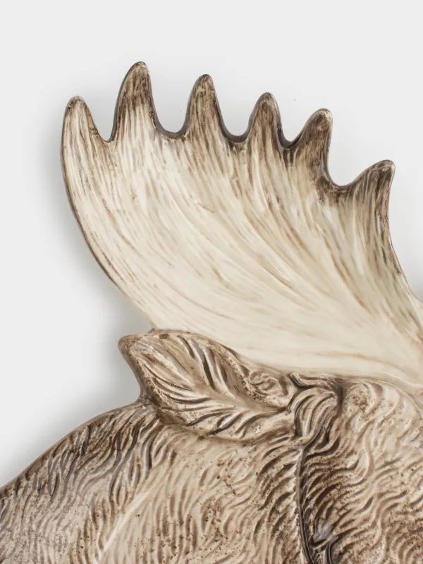 Блюдо, 24х24 см, керамика, молочно-коричневое, Лось, Moose story, image-2