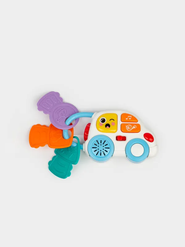 Игрушка-прорезыватель, 20х8 см, музыкальная, с подсветкой, пластик/полипропилен, Машина, Traffic, image-3