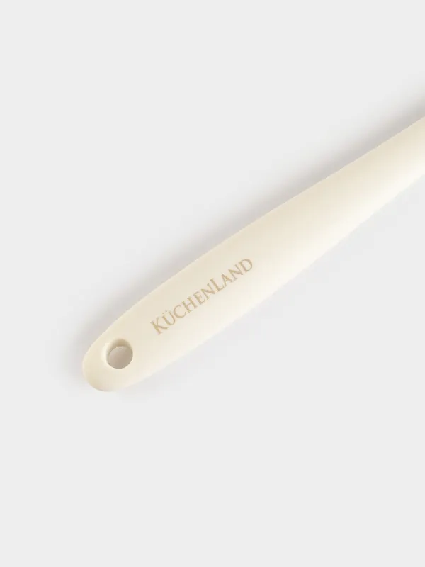 Лопатка-шпатель, 27 см, силикон, молочная, Зимний город, Snow sparks, image-1