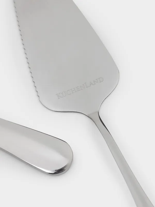 Приборы для сервировки торта, 22 и 23 см, 2 пр, лопатка/нож, сталь, Classic, image-3