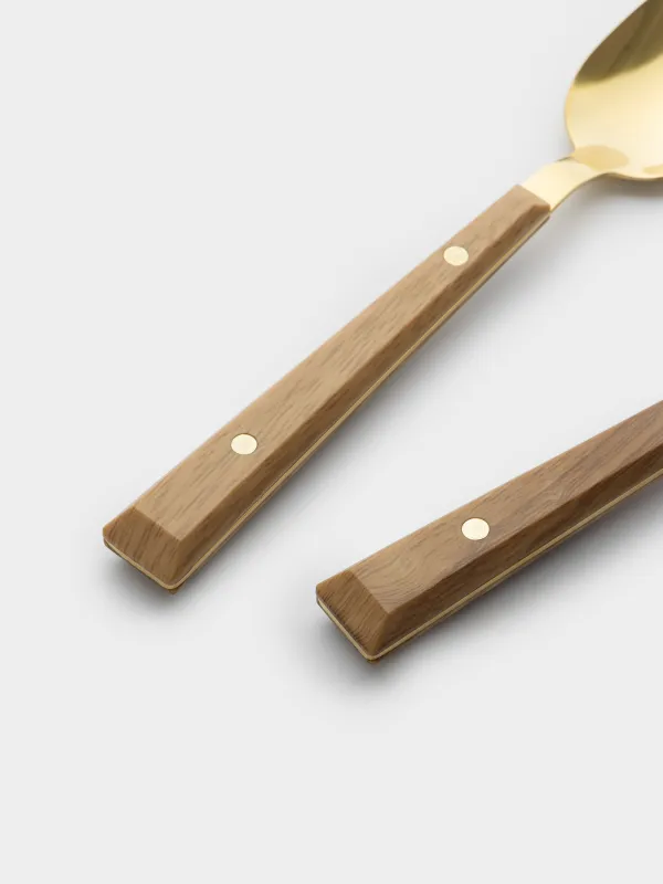 Ложка чайная, 2 шт, сталь/пластик, золотисто-коричневая, Colombo gold, image-2