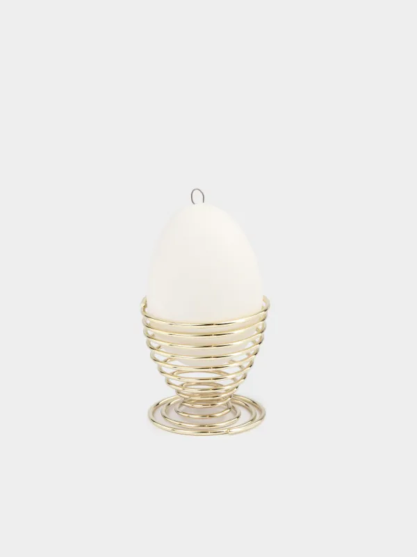 Подставка для яйца, 5 см, сталь, золотистая, Вихрь, Twist gold, image-3