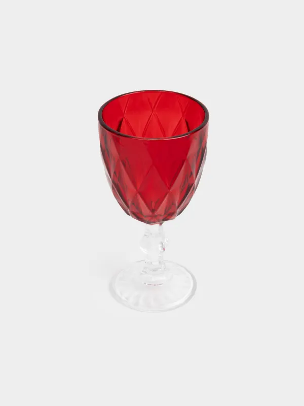 Бокал-кубок для вина, 300 мл, стекло Р, красный, Rhomb color, image-4