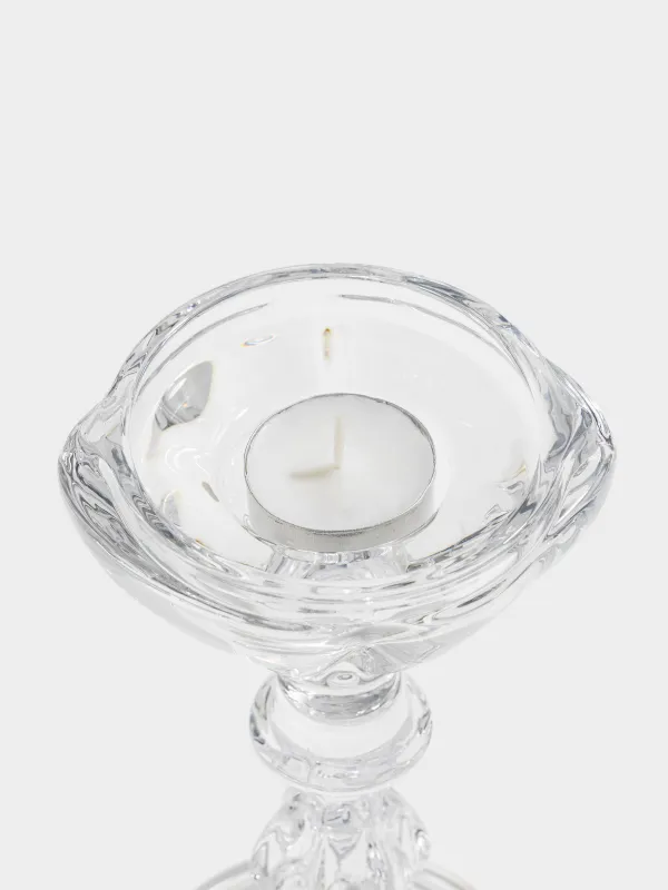 Подсвечник, 20 см, для одной свечи, на ножке, стекло, Clear, image-5