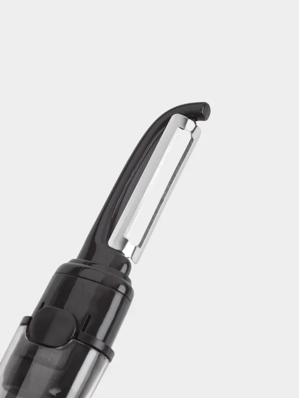 Нож-овощечистка, 19 см, 2 в 1, в чехле, сталь/пластик, черный, Black style, image-3