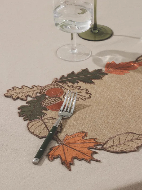 Салфетка под приборы, 28х43 см, Листья и желуди, Autumn leaf, image-4
