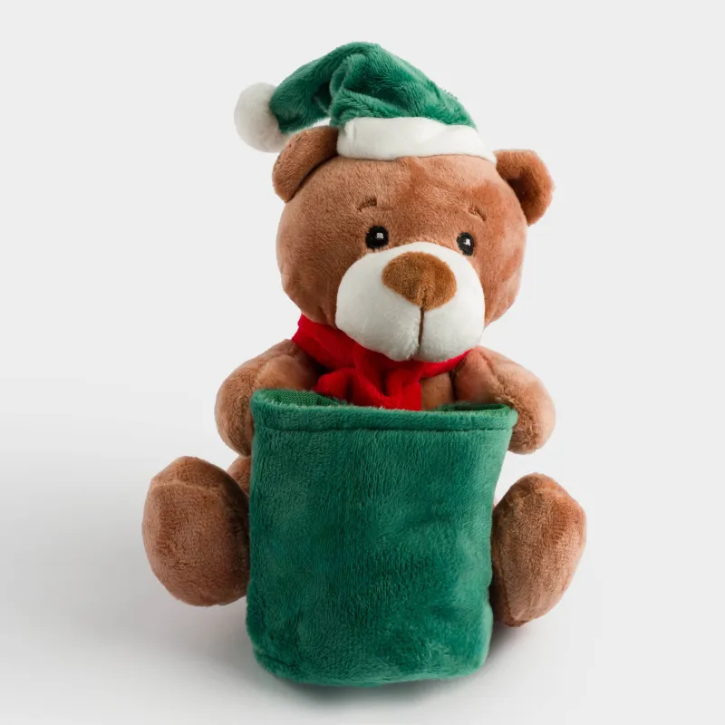 Игрушка, 15 см, мягкая, полиэстер, коричневая, Медведь, Bear, image-0