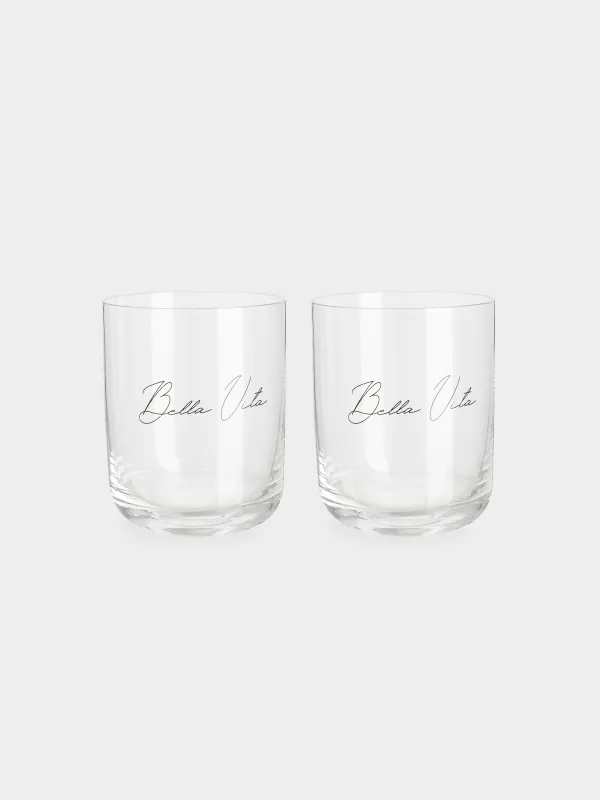 Стакан, 10 см, 380 мл, 2 шт, кристальное стекло, Bella Vita, Foligno                  , image-0