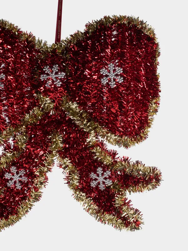Украшение декоративное, 28 см, подвесное, Бант, Tinsel decor, image-1