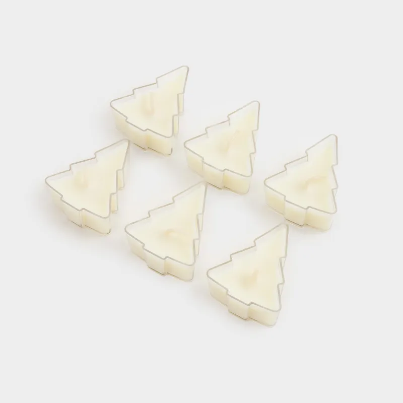 Свеча ароматическая, 5 см, 6 шт, Sweet Almond Macaroon, Елки, Fragrance candle, image-4