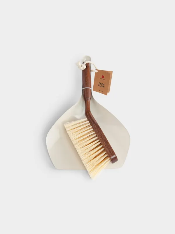 Щетка для мусора с совком, 33 см, Beige clean, image-3