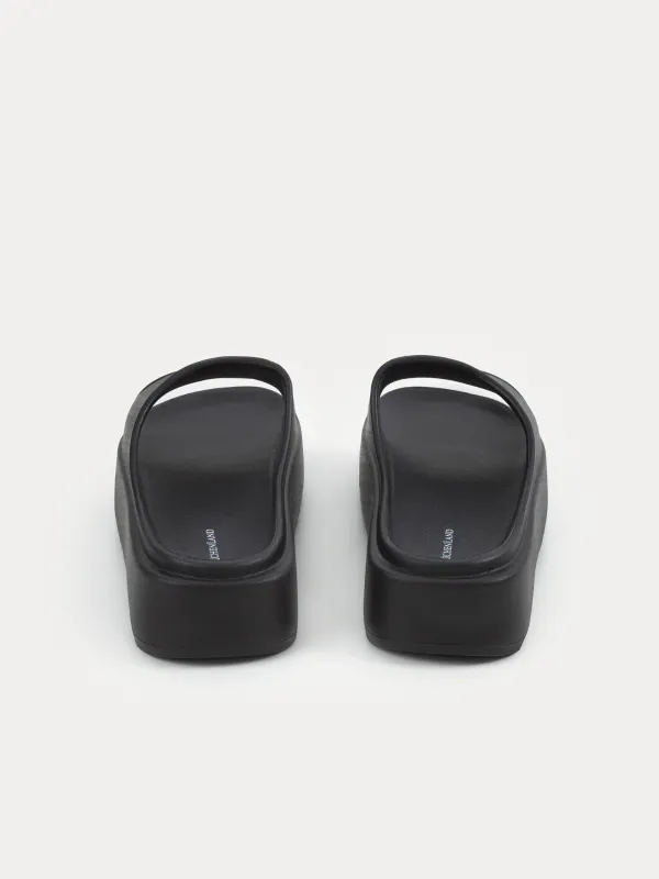 Тапочки женские, ЭВА, черные, Hinell, image-4