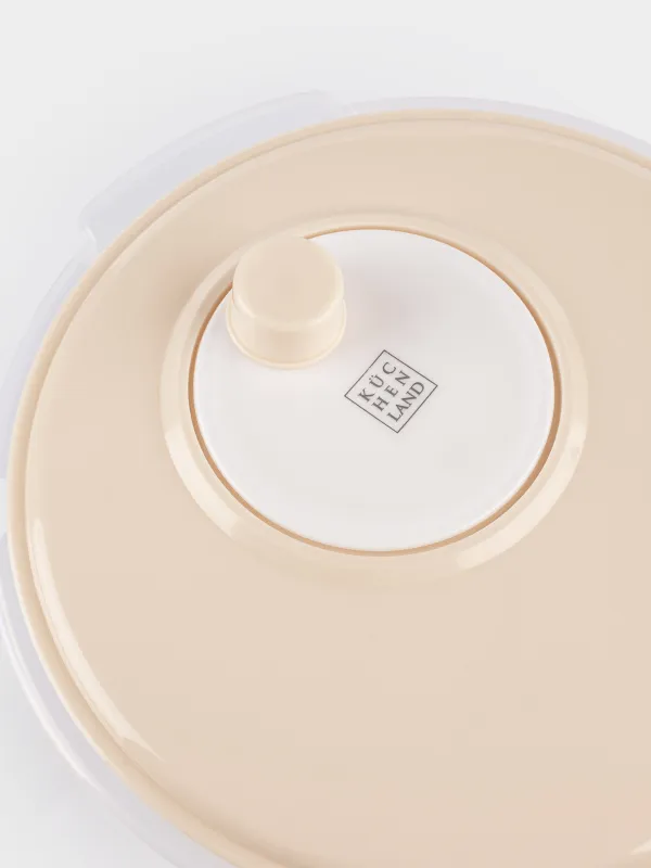 Сушилка для зелени, 30 см, механическая, складная, пластик/резина, серо-бежевая, Foldaway, image-3