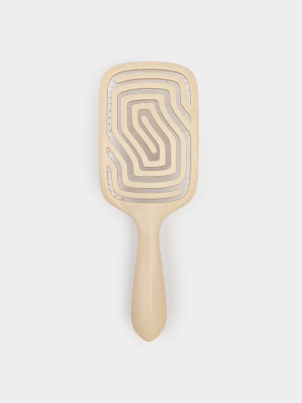 Расческа массажная для волос, 23 см, пластик, бежевая, Zipo, image-1