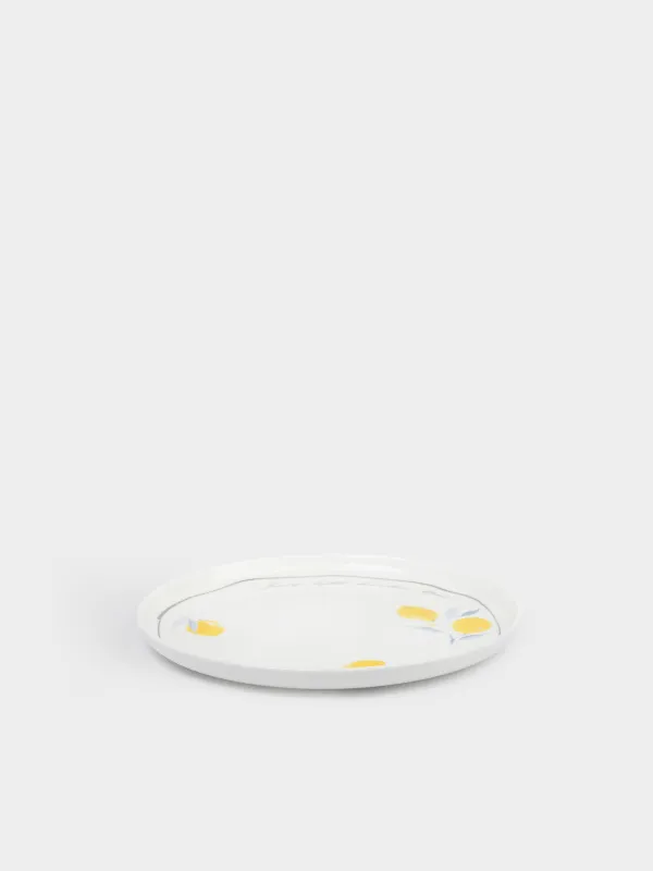 Тарелка закусочная, 24 см, фарфор F, белая, Лимоны, Sicily, image-1