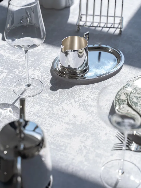 Скатерть, 160х160 см, полиэстер, белая, Jacquard, image-3