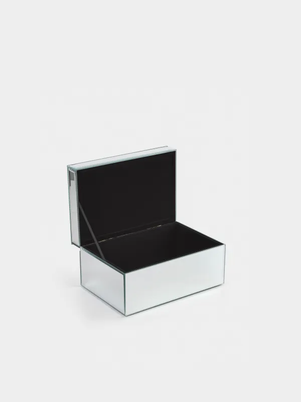 Шкатулка для украшений, 20х14 см, стекло, зеркальная, Жемчужины, Glossy, image-4