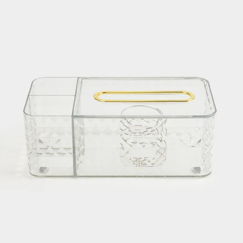 Бокс для бумажных салфеток, 24х12 см, с органайзером, с пружиной, пластик/металл, Kandy