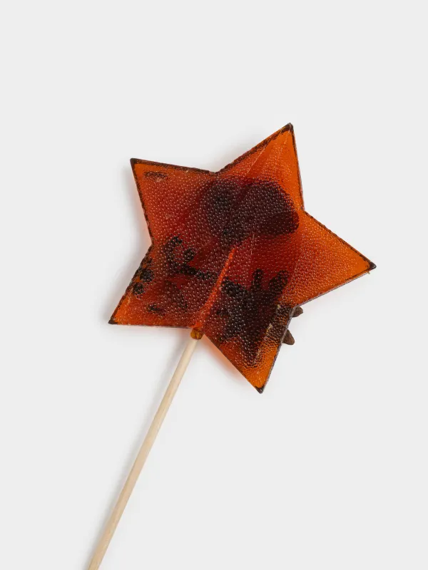 Леденец для глинтвейна, 60 гр, на палочке, сахар, оранжевый, Звезда, Mulled, image-2