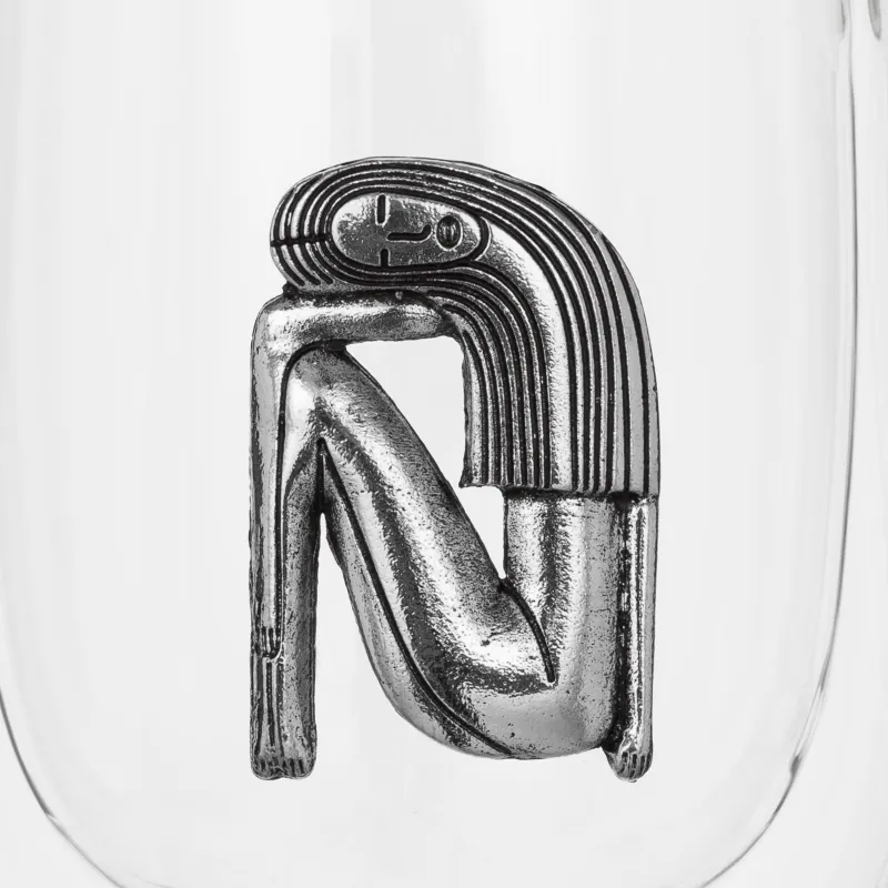 Кружка, 350 мл, стекло Б/металл, серебристая, Дева, Air-zodiac, image-4