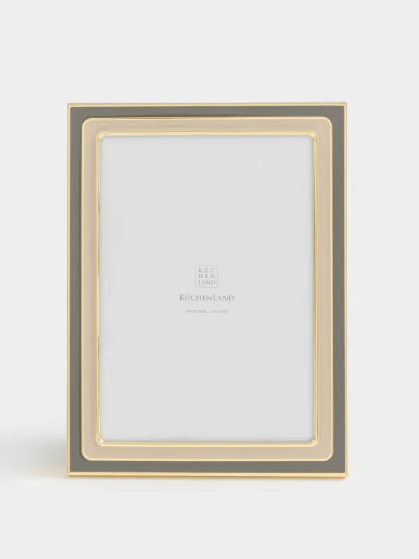 Фоторамка, 15х20 см, металл/стекло, бежевая, Gallery, image-1