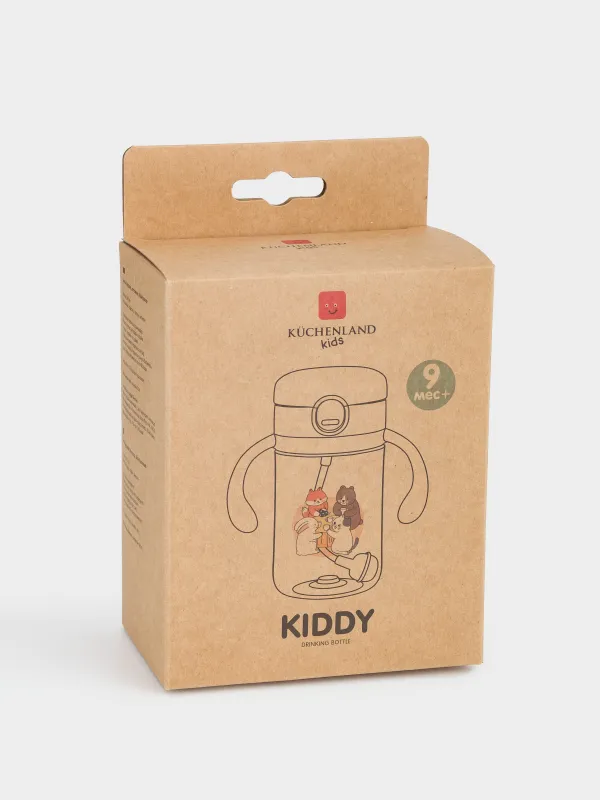 Бутылка-поильник, 240 мл, Зверята, Kiddy, image-5