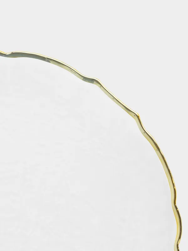 Тарелка подстановочная, 33 см, стекло, с золотистым кантом, Nautilus gold, image-3