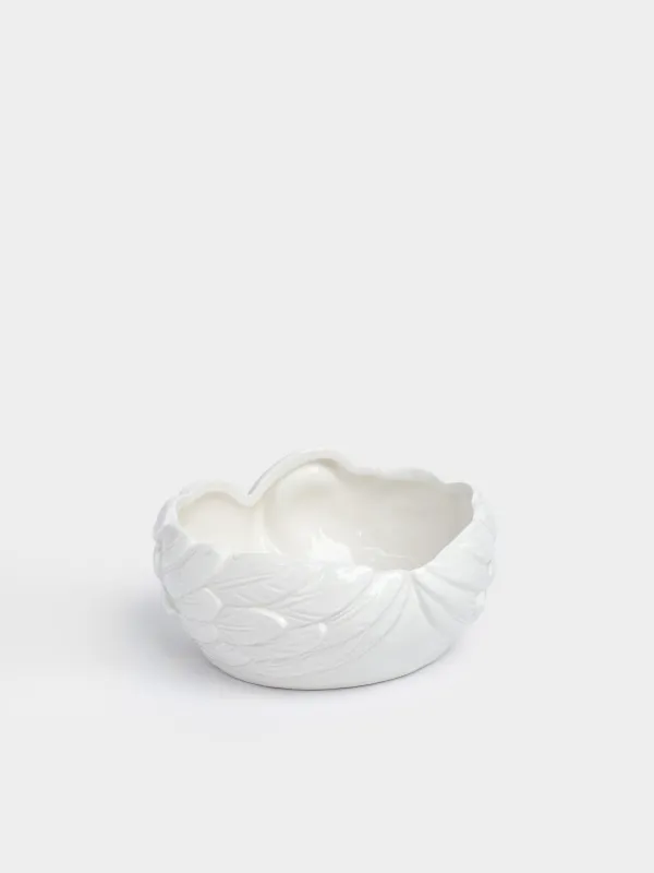 Конфетница, 16х7 см, керамика D, белая, Лебедь, Swan, image-2