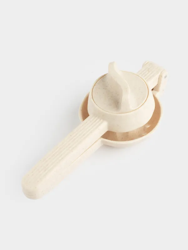 Соковыжималка для цитрусовых, 22х10 см, с ручкой, пластик, бежевая, в крапинку, Soft speckled, image-3