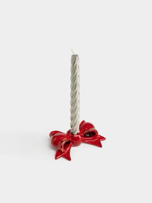 Подсвечник, 14х4 см, для тонкой свечи, Бант, Bow, image-3