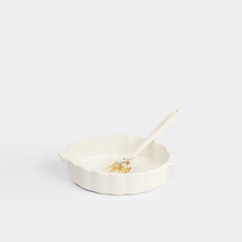 Набор для выпечки, 2 пр, форма/лопатка, керамика/силикон, Нарциссы, Bloome