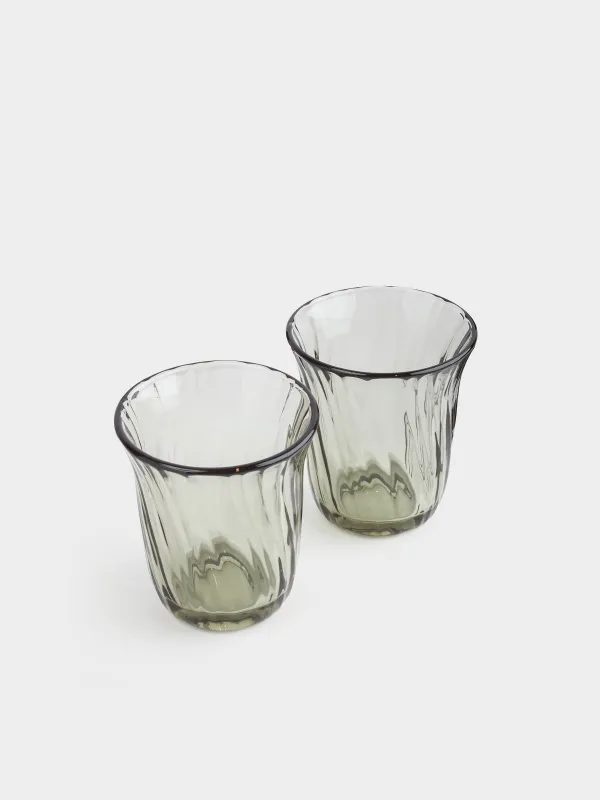 Стакан, 10 см, 250 мл, 2 шт, стекло Р, зеленый, Lombardy R color, image-1