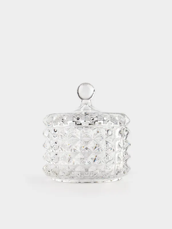 Конфетница, 10х11 см, с крышкой, стекло Р, Mosaic, image-1