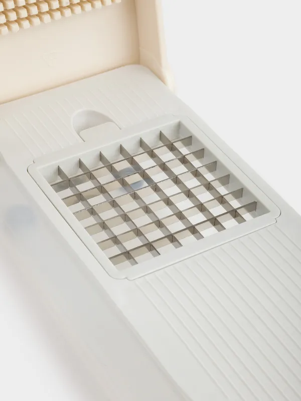 Измельчитель, 28 см, 5 насадок, механический, пластик/сталь, бежевый, Soft, image-2