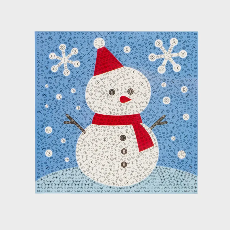 Набор для творчества, 15x15 см, рукоделие, стразы, Снеговик, Creative shiny, image-1