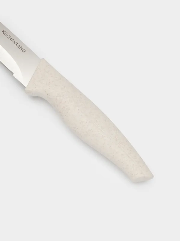 Набор ножей, 5 пр, в подставке, сталь/пластик/дерево, кремовый, Major, image-5