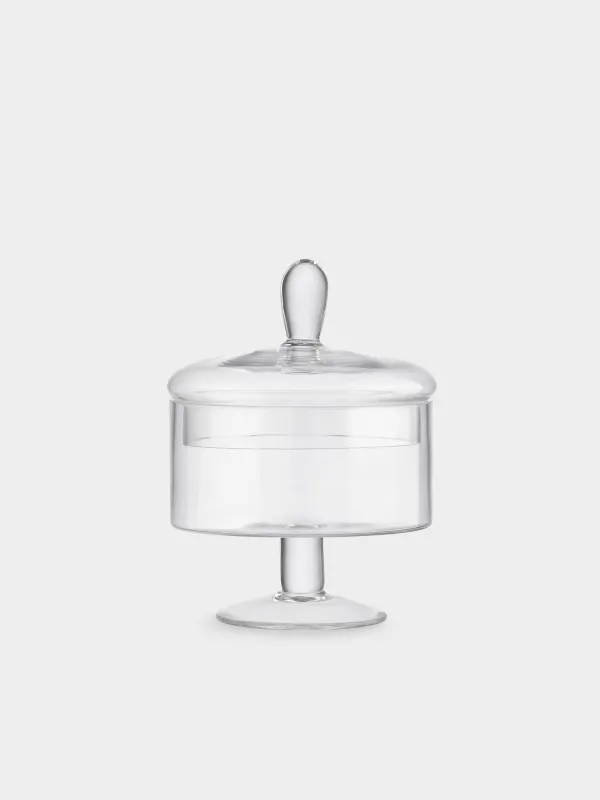 Конфетница, 13х17 см, с крышкой, Clear, image-1