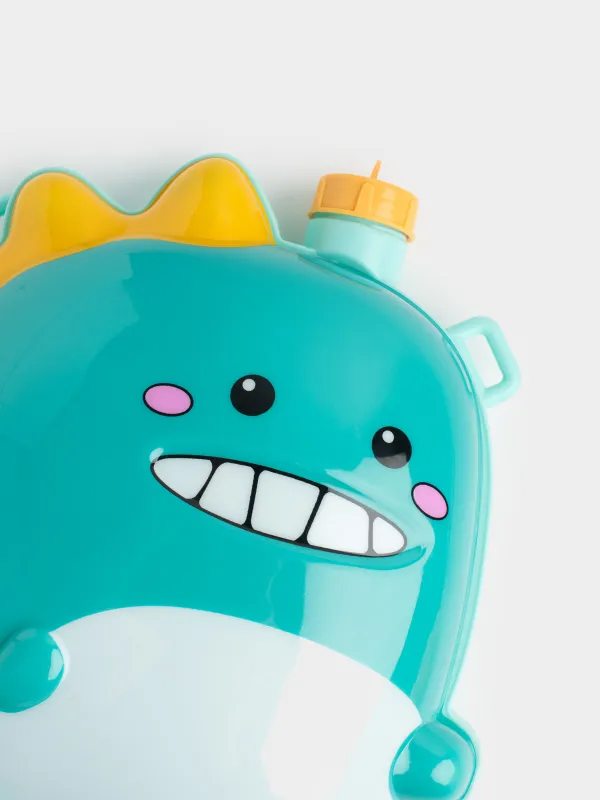 Пистолет водяной, 17 см, с рюкзаком-резервуаром для воды, пластик, голубой, Динозавр, Dino, image-2