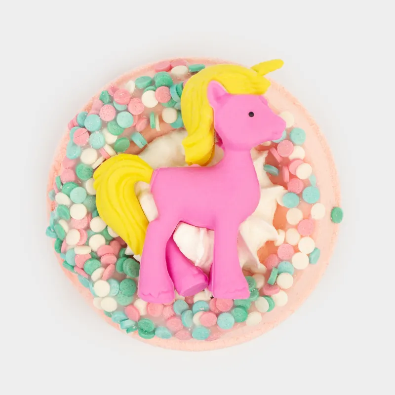 Бомбочка для ванны, 130 гр, с игрушкой, в ассортименте, розовая, Жвачка и фрутти, Единорог, Unicorn